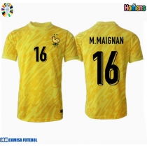 Camisa de Futebol França Mike Maignan #16 Goleiro Equipamento Principal Europeu 2024 Manga Curta